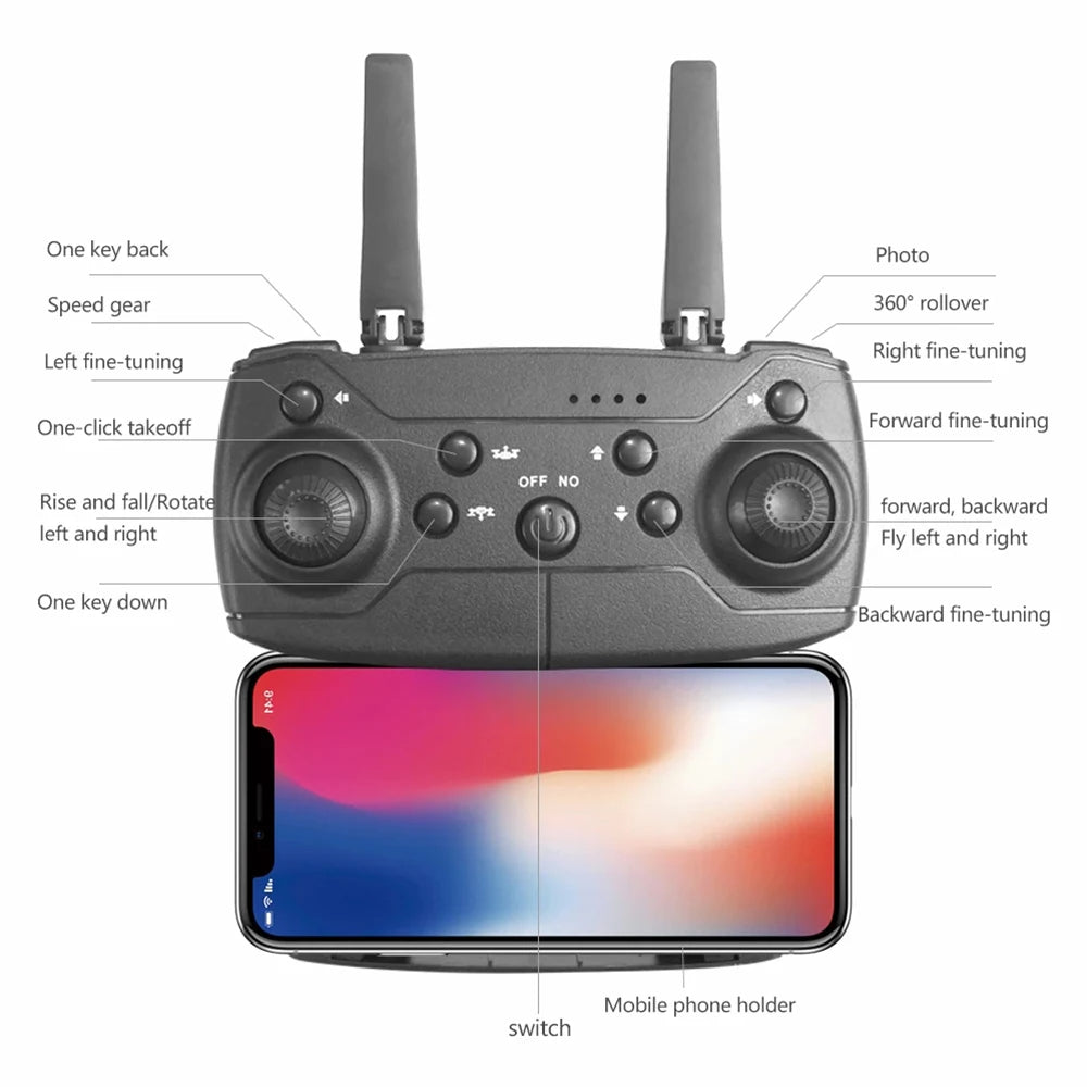 E88 Pro WIFI FPV 4k Drone